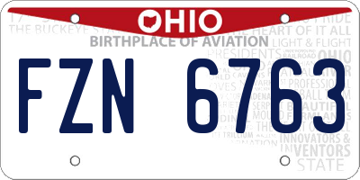 OH license plate FZN6763