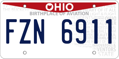 OH license plate FZN6911