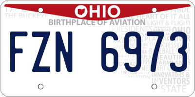 OH license plate FZN6973