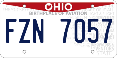 OH license plate FZN7057