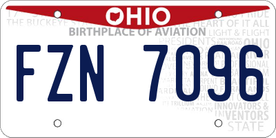 OH license plate FZN7096