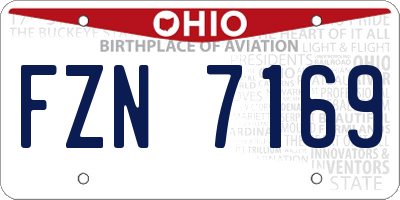 OH license plate FZN7169