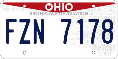 OH license plate FZN7178