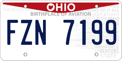OH license plate FZN7199