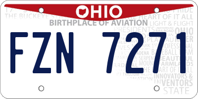 OH license plate FZN7271