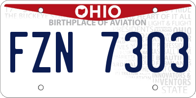 OH license plate FZN7303