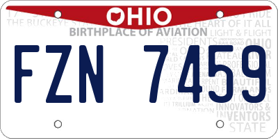 OH license plate FZN7459