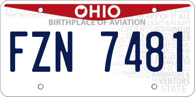 OH license plate FZN7481