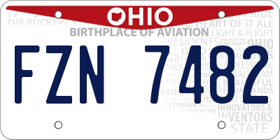 OH license plate FZN7482
