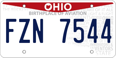 OH license plate FZN7544