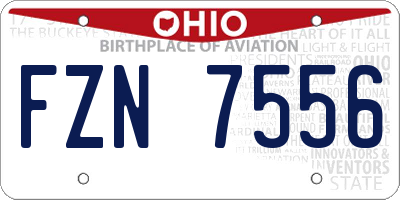 OH license plate FZN7556