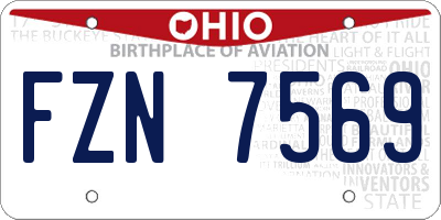 OH license plate FZN7569