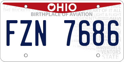 OH license plate FZN7686