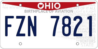 OH license plate FZN7821