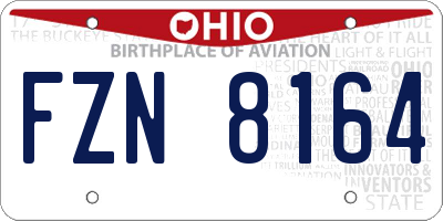 OH license plate FZN8164
