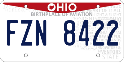 OH license plate FZN8422