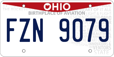 OH license plate FZN9079