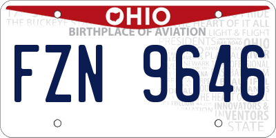 OH license plate FZN9646