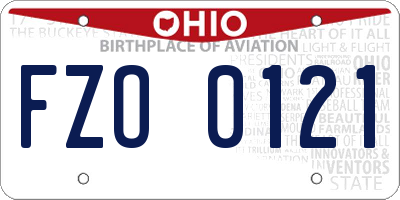 OH license plate FZO0121