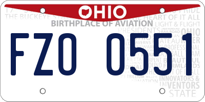 OH license plate FZO0551