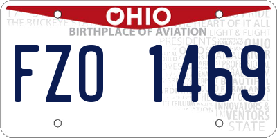 OH license plate FZO1469