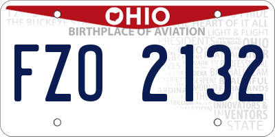 OH license plate FZO2132