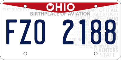 OH license plate FZO2188