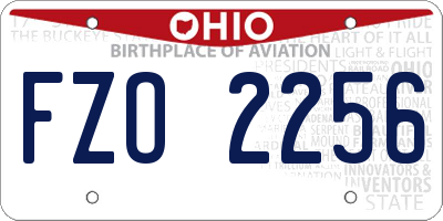 OH license plate FZO2256