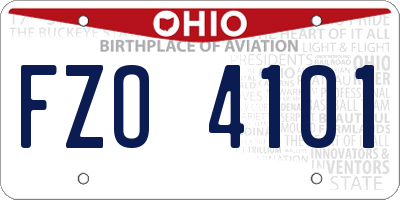 OH license plate FZO4101
