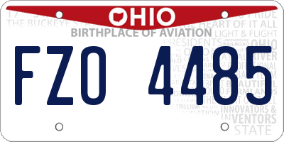 OH license plate FZO4485