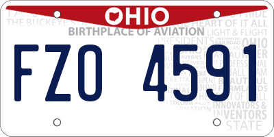 OH license plate FZO4591