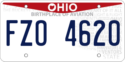 OH license plate FZO4620