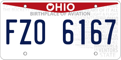 OH license plate FZO6167
