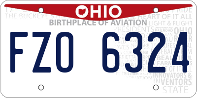 OH license plate FZO6324