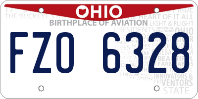 OH license plate FZO6328