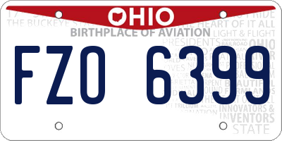 OH license plate FZO6399