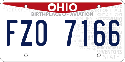 OH license plate FZO7166
