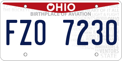 OH license plate FZO7230