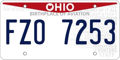 OH license plate FZO7253