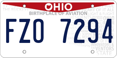 OH license plate FZO7294