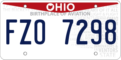 OH license plate FZO7298