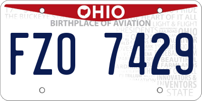 OH license plate FZO7429