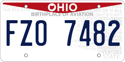 OH license plate FZO7482