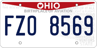 OH license plate FZO8569
