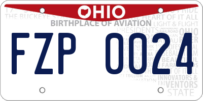 OH license plate FZP0024