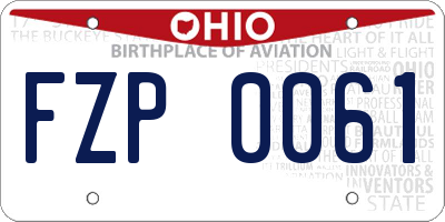 OH license plate FZP0061