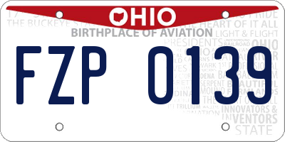 OH license plate FZP0139