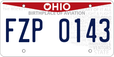 OH license plate FZP0143