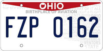 OH license plate FZP0162