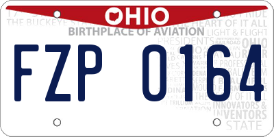 OH license plate FZP0164